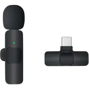 Microfon wireless - lavaliera cu conector USB C/iPhone
