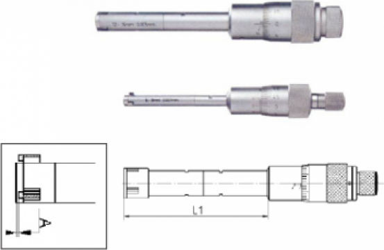 Micrometre de interior in 3 puncte 3,50-6,50mm