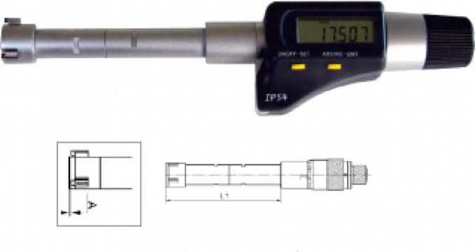 Micrometre dig. de interior in 3 puncte 6-100mm