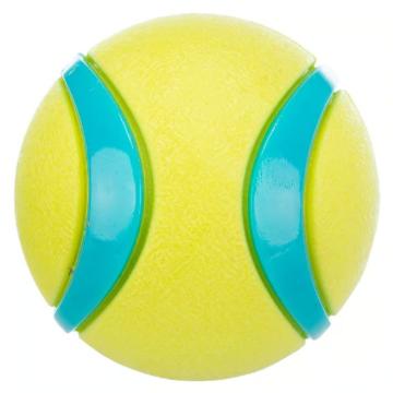Minge Trixie din cauciuc pentru caini, 6 cm, lime/albastru