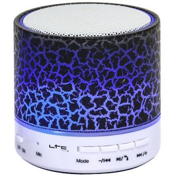 Mini boxa iluminata LED cu bluetooth/USB/AUX/MIC negru