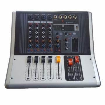 Mixer audio profesional cu amplificare, 4 intrari microfon