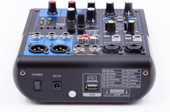 Mixer audio profesional pasiv cu 4 canale si DSP 99