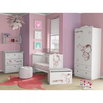 Mobilier camera bebe Kitty Pink Flowers