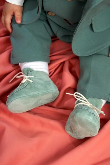 Mocasini piele naturala - menta oxide