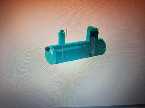 Model rezervor statie de pompare GRP PBase  hidraulica
