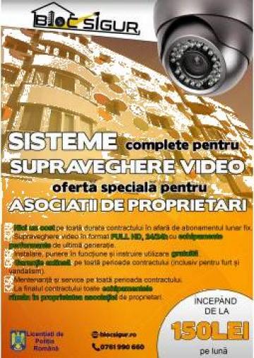 Montaj camere supraveghere video, camera IP, DVR, NVR