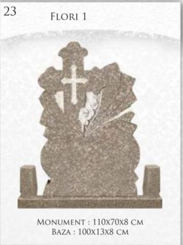Monument flori 1 cruce cap trifoi