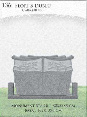 Monument flori 3 dublu (fara cruce)