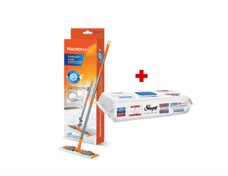 Mop curatare Macromax + lavete umede Sleepy