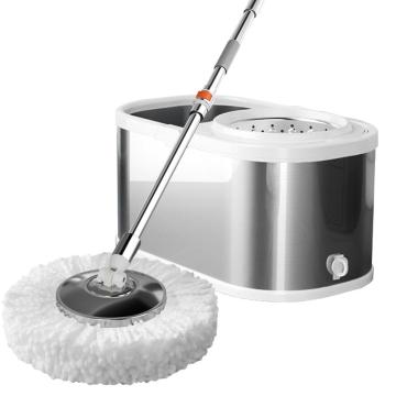 Mop rotativ cu galeata DreamRamp din inox antibacterian