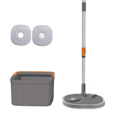 Mop rotativ patrat cu galeata DreamRamp, semi-uscat