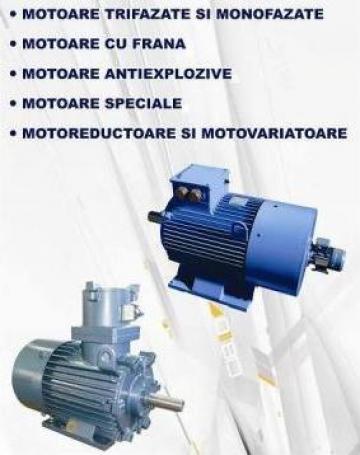 Motoare electrice trifazate si monofazate, cu frana