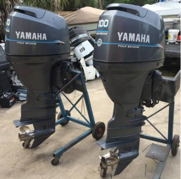 Motor exterior Yamaha F100DETL in 4 timpi