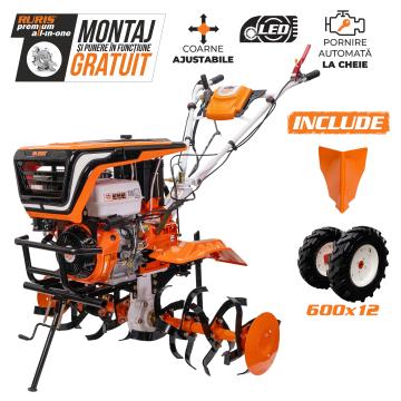 Motosapatoare Ruris 918k + roti cauciuc 6.00-12 + rarita