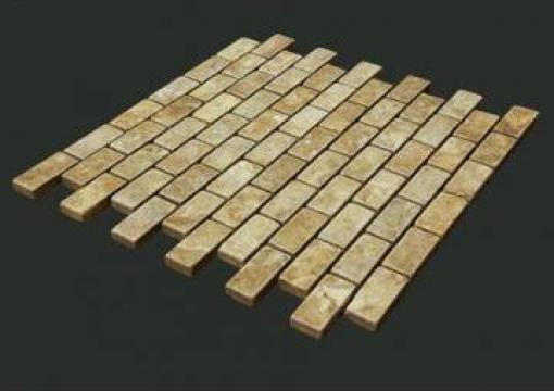Mozaic travertin galben Tumbled Brick 1x1,5x3,2 cm