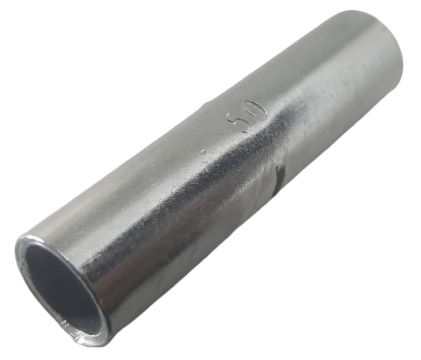 Mufa 50mm conector tubular cupru stanat 50x14mm