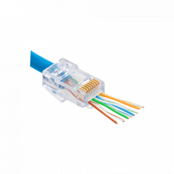 Mufa RJ-45 UTP Cat.5e EZ Passthrough (100 buc) RJ45-CAT5-EZ