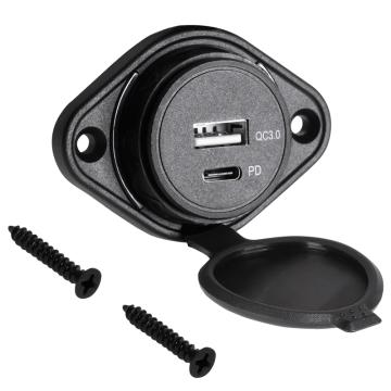 Mufa auto pentru montaj USB si typ C,18W