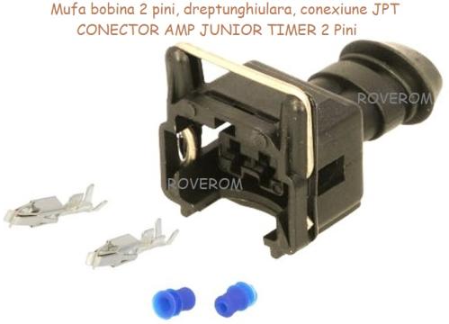 Mufa/conector AMP Junior Timer 2 pini (mama)