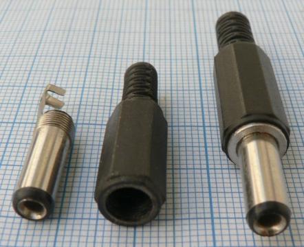 Mufa/conector DC tata 1.7x4.75x10, cablu 5mm