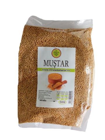 Mustar alb boabe 500 gr, Natural Seeds Product