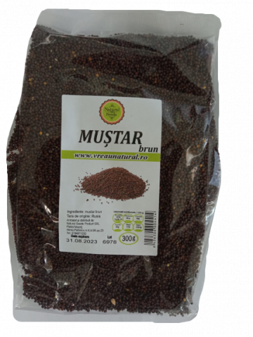 Mustar brun boabe 300 gr, Natural Seeds Product