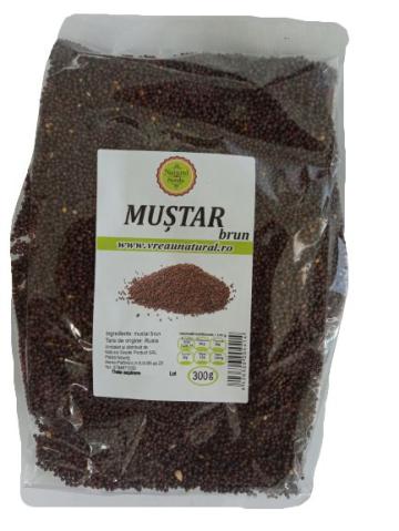 Mustar brun boabe 300 gr, Natural Seeds Product