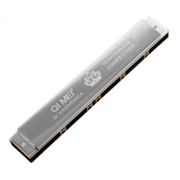 Muzicuta profesionala metalica in cutie Harmonica 28 note