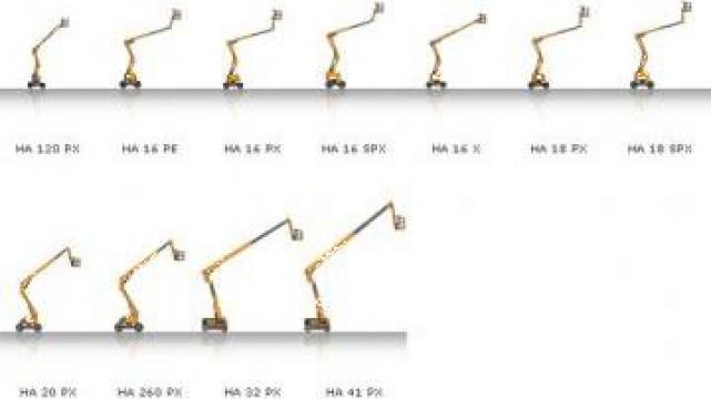 Nacele cu brat telescopic, articulate, foarfeca