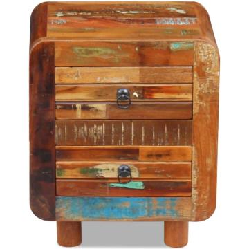 Noptiera, 43 x 33 x 51 cm, lemn masiv reciclat