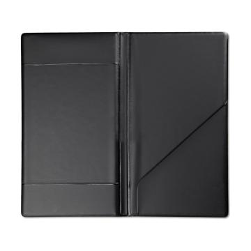 Nota de plata din PVC, culoare neagra, 2 buzunare, 12x22 cm