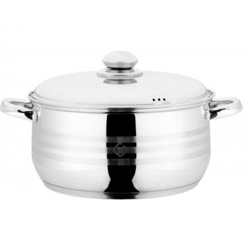 Oala cu capac din inox 26 cm, Grunberg