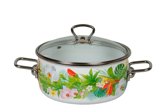 Oala emailata ruseasca 3l, D20cm, Raki Tropicana
