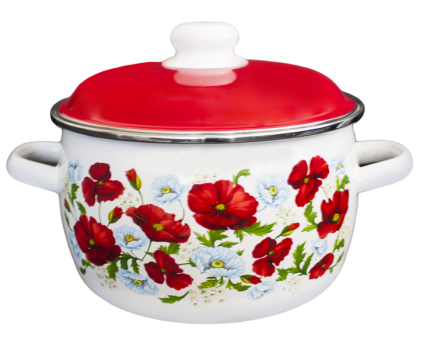 Oala emailata ruseasca 4l, D20cm, Raki Florance