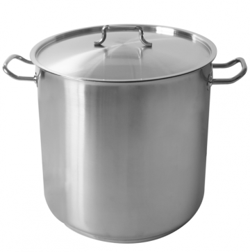 Oala inox adanca Horeca-Jumbo 24x24cm 10,5lt cu capac MN0189