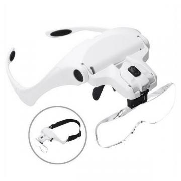 Ochelari cozoroc cu lupa si doua lampi iluminare Led 9892B2