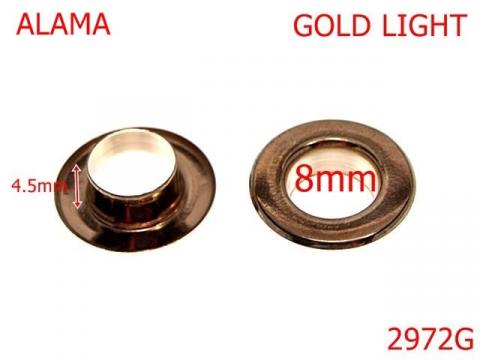 Ochet inoxidabil 8 mm gold light 2972G