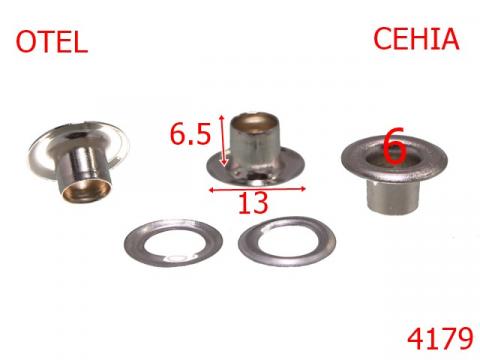 Ochet marochinarie Cehia  6 mm otel nichel 15B6 4179
