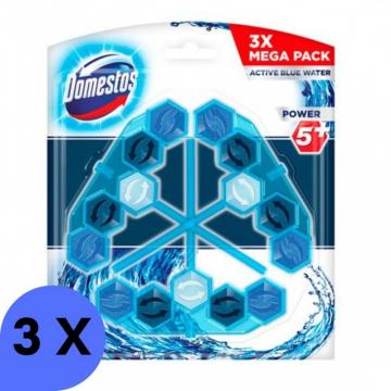 Odorizant de toaleta Domestos Power5+ Blue Water Ocean 3x53g