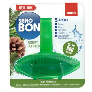 Odorizant vas toaleta Sano Bon Green Forest 5 in 1, 55g