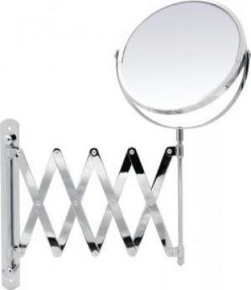 Oglinda cosmetica cu brat flexibil, Ridder, crom