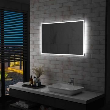 Oglinda cu LED pentru perete de baie, 100 x 60 cm