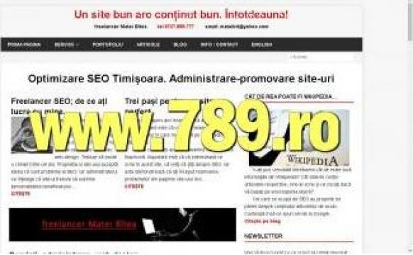 Optimizare SEO, web design si administrare site