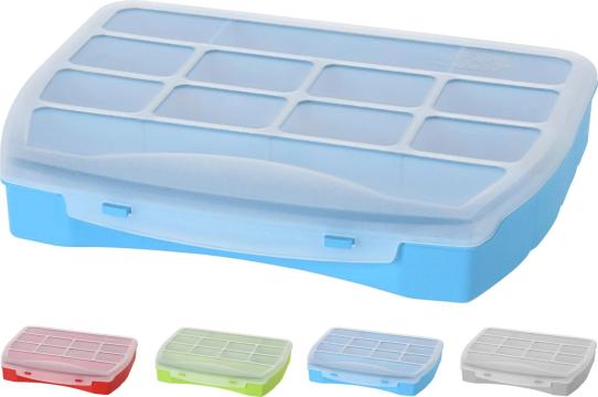 Organizator plastic 12 compartimente 21x20x4,5cm