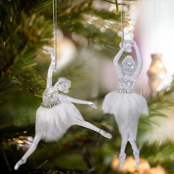 Ornament de Craciun - balerina acrilica - 14 x 4 x 4 cm