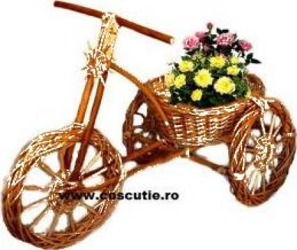 Ornament gradina tricicleta cu cos pentru flori