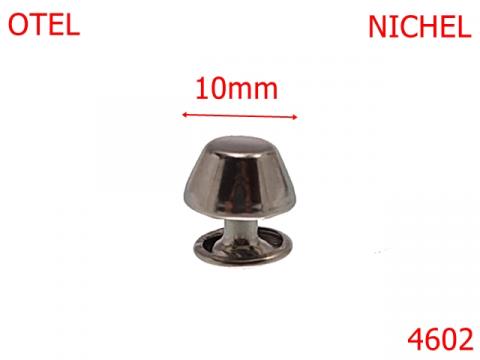 Ornament tronconic 10 mm otel nichel negru 4602