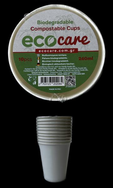 Pahare bio 260 ml 10 buc/set