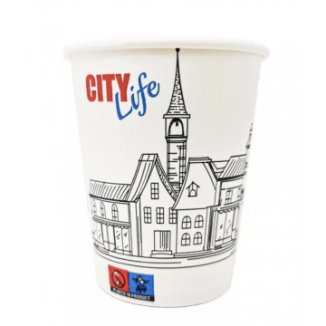 Pahare de carton 8 Oz City (236 ml), 50 buc/set